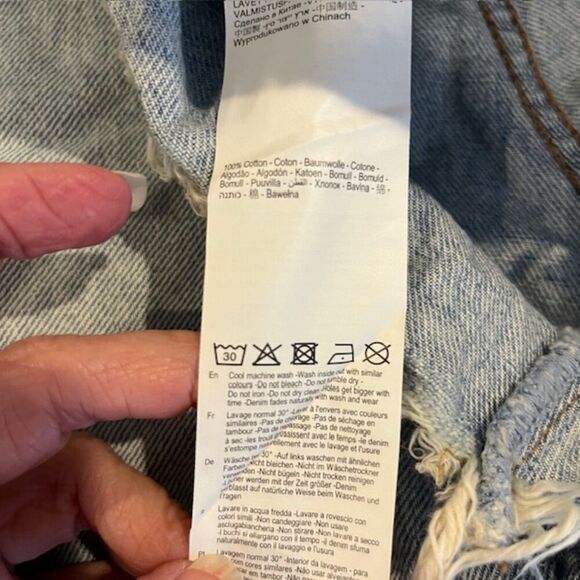 NWT Rolla's Dusters High Rise Slim Short Shorts Blue Denim Distressed Size 27 - Picture 11 of 12